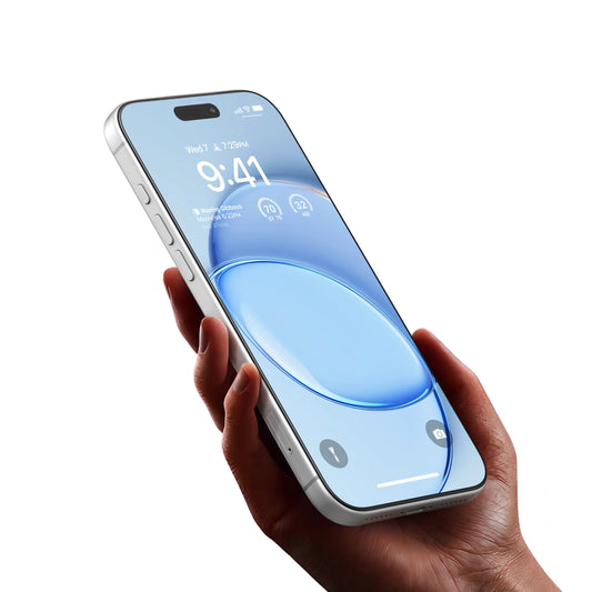 TORRAS HD Shield Screen Protector case for iPhone 18 Pro Max displayed in hand showing a clean home screen with 9:41