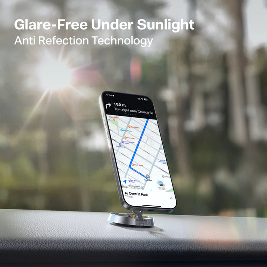 OrigArmor screen protector for iPhone 16 Pro Max: glare-free, anti-reflection in sunlight.