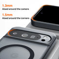 TORRAS Ostand L1 case for Pixel 10/10 Pro: 1.3mm raised camera bezel, 1.5mm raised corners, magnetic.