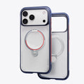TORRAS Ostand Q3 AIR football limited iPhone 17 Pro case, blue frame, stand.