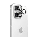 TORRAS Lensguard camera protectors for iPhone 16 Pro, silver.