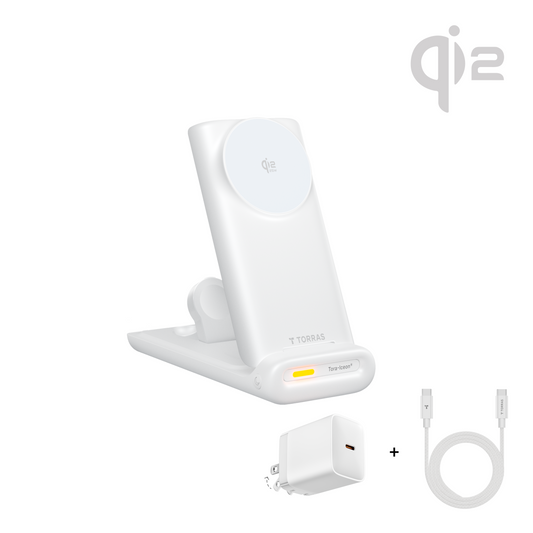 Icestation Pro 3-in-1 Foldable Magnetic Wireless Charger with Qi2 25W TEC Cooling