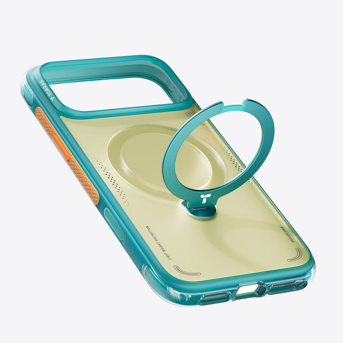 TORRAS Ostand Q3 Air colorblock case for iPhone 17 Pro Max with magnetic stand