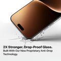 TORRAS GlassGo screen protector for iPhone 17: 2X stronger, drop-proof glass.