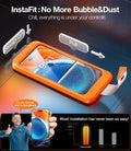 TORRAS GlassGo iPhone 13 screen protector with InstaFit easy installation tool, bubble-free.