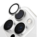 TORRAS Lensguard camera protector for iPhone 16 Pro Max, silver ring around rear lenses.