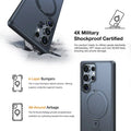 TORRAS Ostand Q1 Guardian Samsung S25 Ultra case with magnetic stand, 4X shockproof certified.