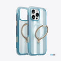 TORRAS Ostand Q3 Air Football Limited blue iPhone 16 Pro Max case with ring stand.