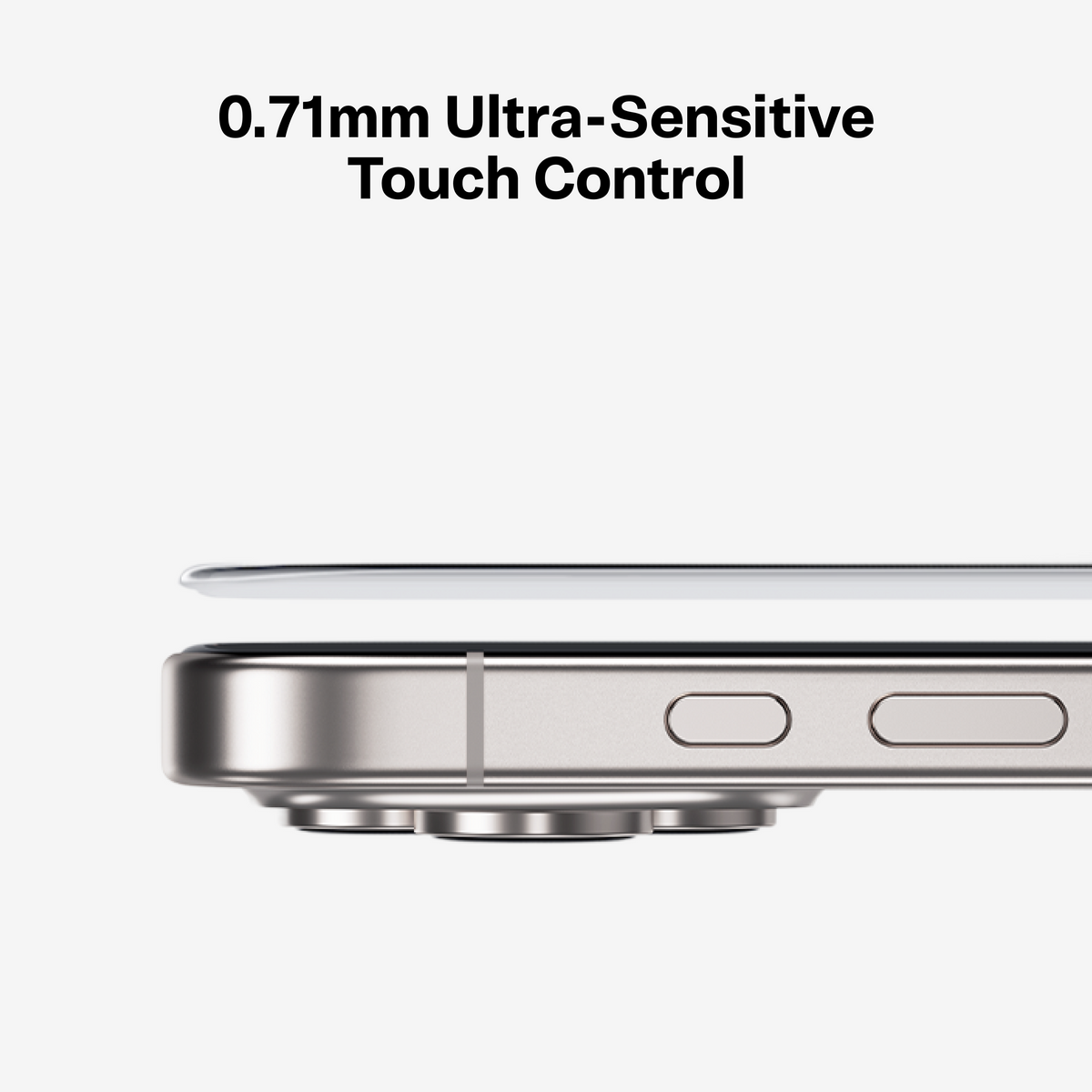 TORRAS GlassGo screen protector for iPhone 17 Pro, 0.71mm ultra-sensitive touch.