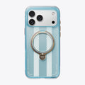 TORRAS Ostand Q3 Air case in light blue stripes with a champagne ring stand