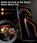TORRAS GlassGo iPhone 13 screen protector: 96% anti-fingerprint, 1080P clarity, 9H hardness.
