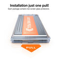 TORRAS GlassGo Samsung S25 Ultra screen protector, 2-pack. Easy 'just one pull' installation.