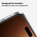 iPhone 17 GlassGo screen protector: rounded corners designed for comfort and flawless fit.