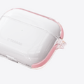 TORRAS O3Light clear AirPods protective case with pink textured edge