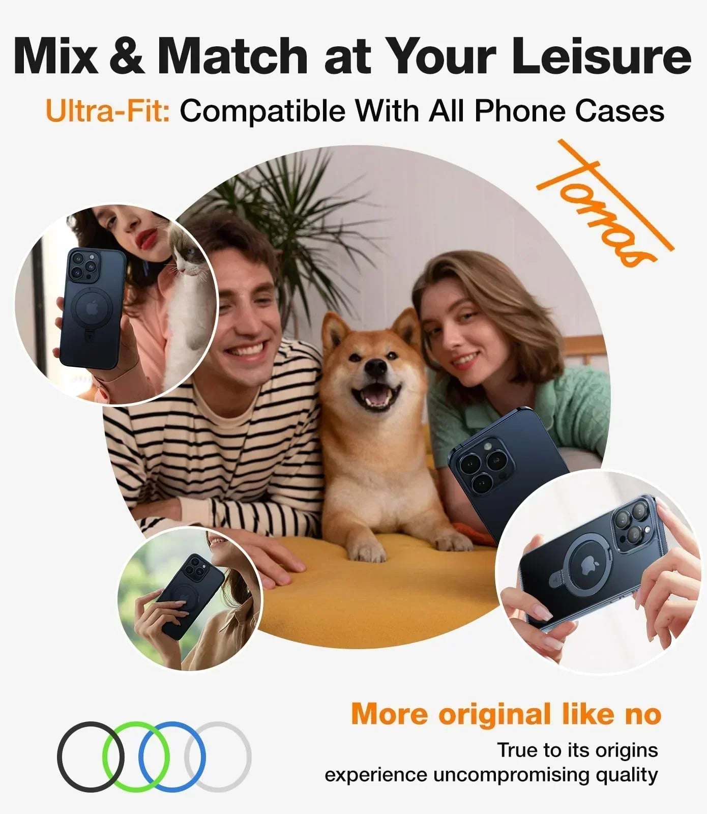 TORRAS Lensguard camera protector for iPhone 16 Pro Max on magnetic case.