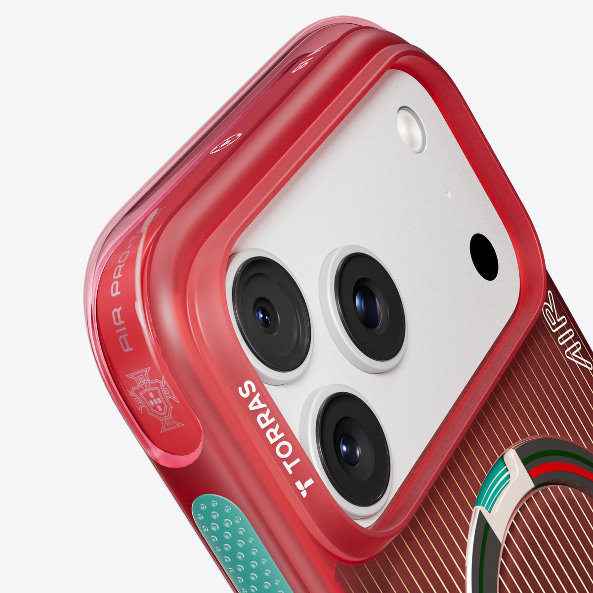 TORRAS FPF limited edition case in red with green textured accents