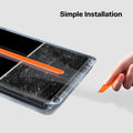 TORRAS GlassGo iPad Air screen protector simple installation with orange guide tool.