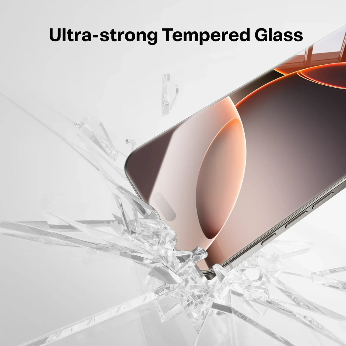 TORRAS GlassGo Ultra-strong Tempered Glass for iPhone 16 Pro shattering.