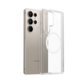TORRAS Guardian-Mag clear MagSafe case for Samsung S25 Ultra, showcasing magnetic ring.