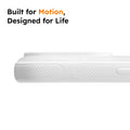 TORRAS Ostand O3 Fitness case for iPhone 16 Pro. White, textured grip, says 'Built for Motion, Designed for Life'.