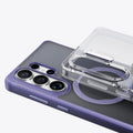 Purple TORRAS Ostand Q3 Spin magnetic case for Samsung S26 Series.