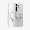 TORRAS Ostand Q3 Spin clear case for Samsung S26 Series, featuring a 360° rotating magnetic stand.
