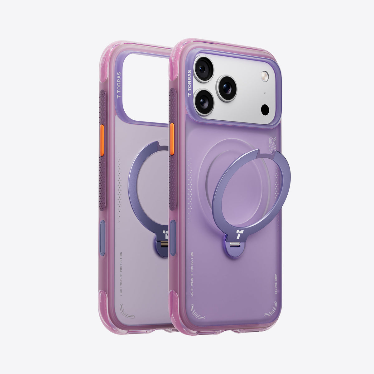 TORRAS Ostand Q3 Air colorblock case for iPhone 17 Pro with magnetic stand