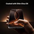 GlassGo screen protector for Google Pixel 10 Pro XL, coated with Shin-Etsu Oil.
