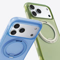 TORRAS Ostand O3 Air blue & green iPhone 17 Pro Max case with magnetic stand.