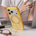 iPhone 17 Pro Max Ostand O3 Air yellow case with built-in gold magnetic stand by TORRAS.
