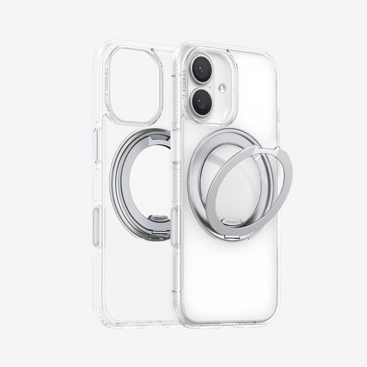 TORRAS Ostand O3 Fitness clear iPhone 17 case with metal ring stand