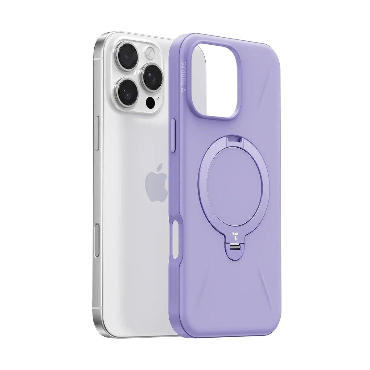 TORRAS purple Ostand Q3 Fusion rotatable magnetic stand case iPhone 16 Pro