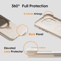 TORRAS Ostand Q3 Fusion iPhone 16 Pro Max case: magnetic stand, 4-corner airbags, lens protection.
