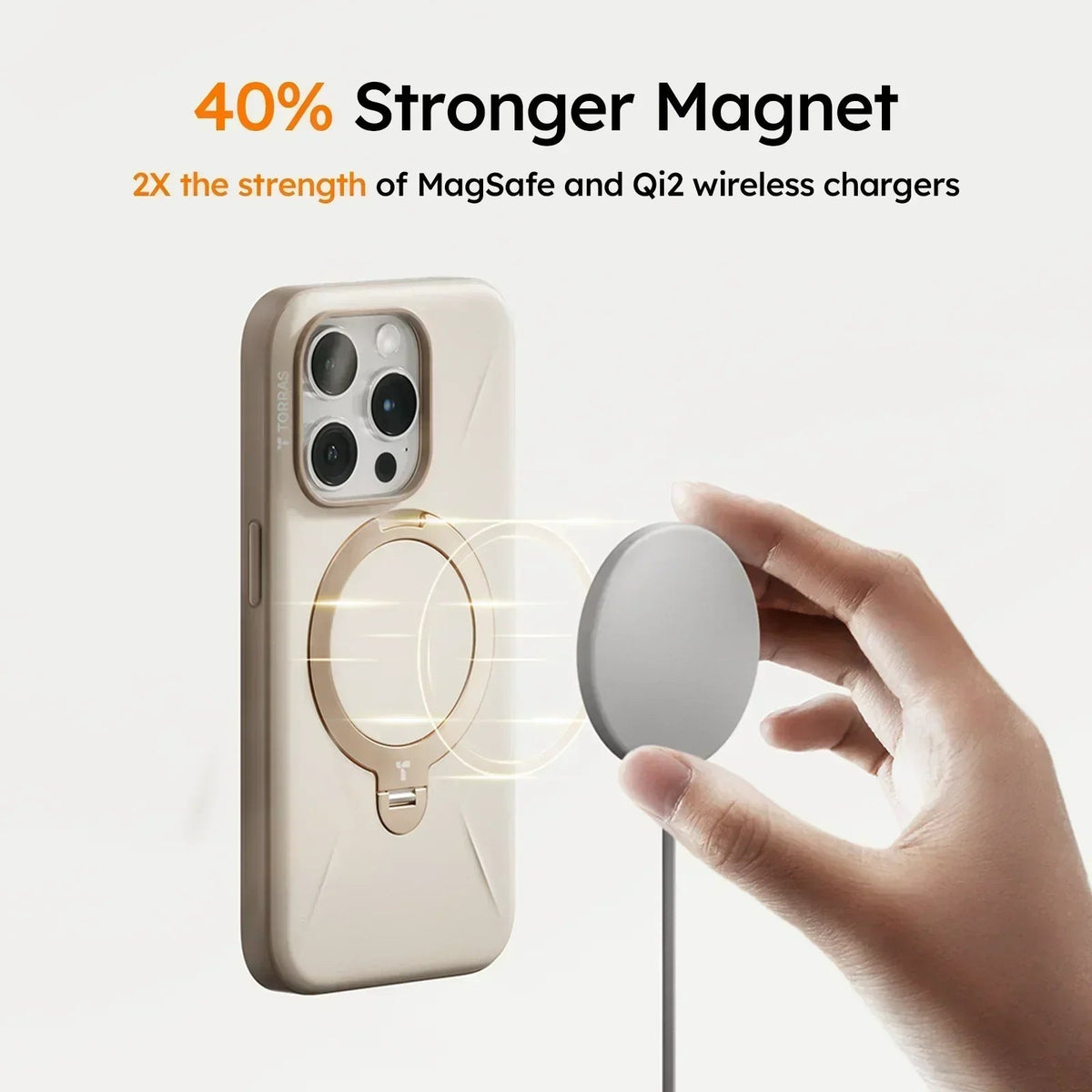 TORRAS Ostand Q3 Fusion case: 40% stronger magnet for iPhone 16 Pro Max