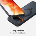 TORRAS Ostand Q3 Spin Pixel 10 Pro XL case: Daily Defense, magnetic stand, orange.