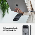 TORRAS Ostand Q3 Spin case for Pixel 10 Pro XL with magnetic ring stand holding laptop.