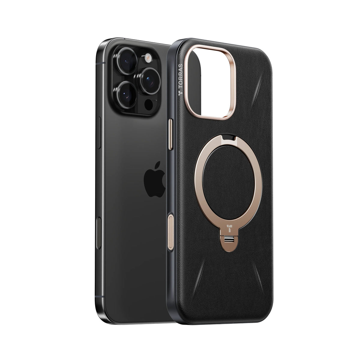 TORRAS Ostand Q3 VegSkin case for iPhone 16 Pro Max with magnetic stand