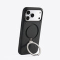 TORRAS Ostand Q3 black silicone case with ring stand for iPhone 17 Pro Max