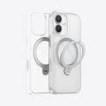 TORRAS Ostand Q3 Spin clear iPhone 17 case with integrated 360° spin stand.