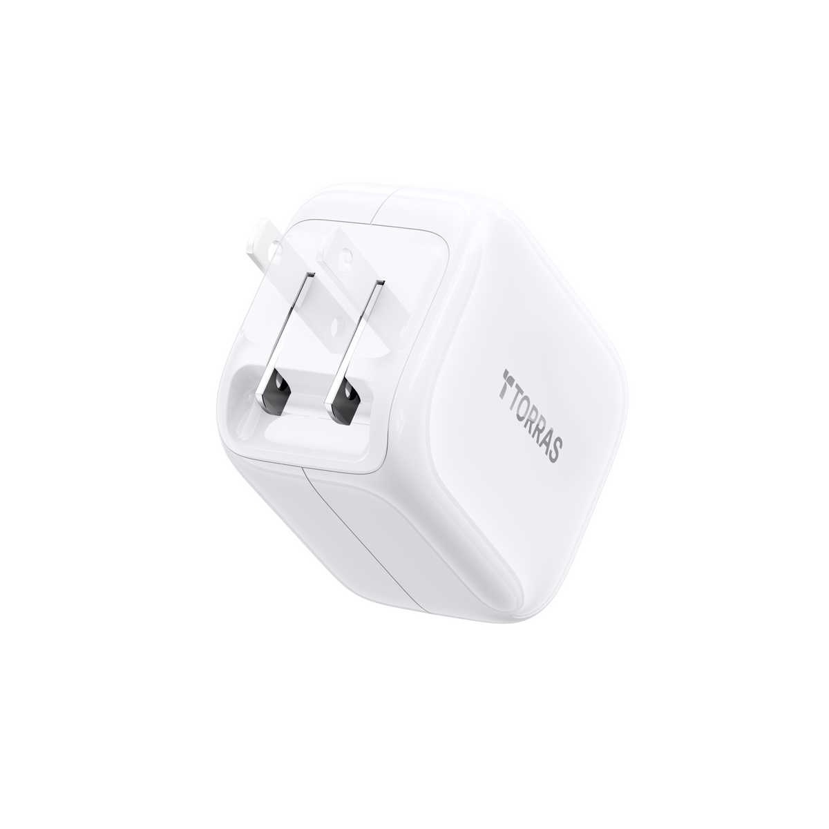 TORRAS FlexLine 40W retractable fast charger with foldable US plug.