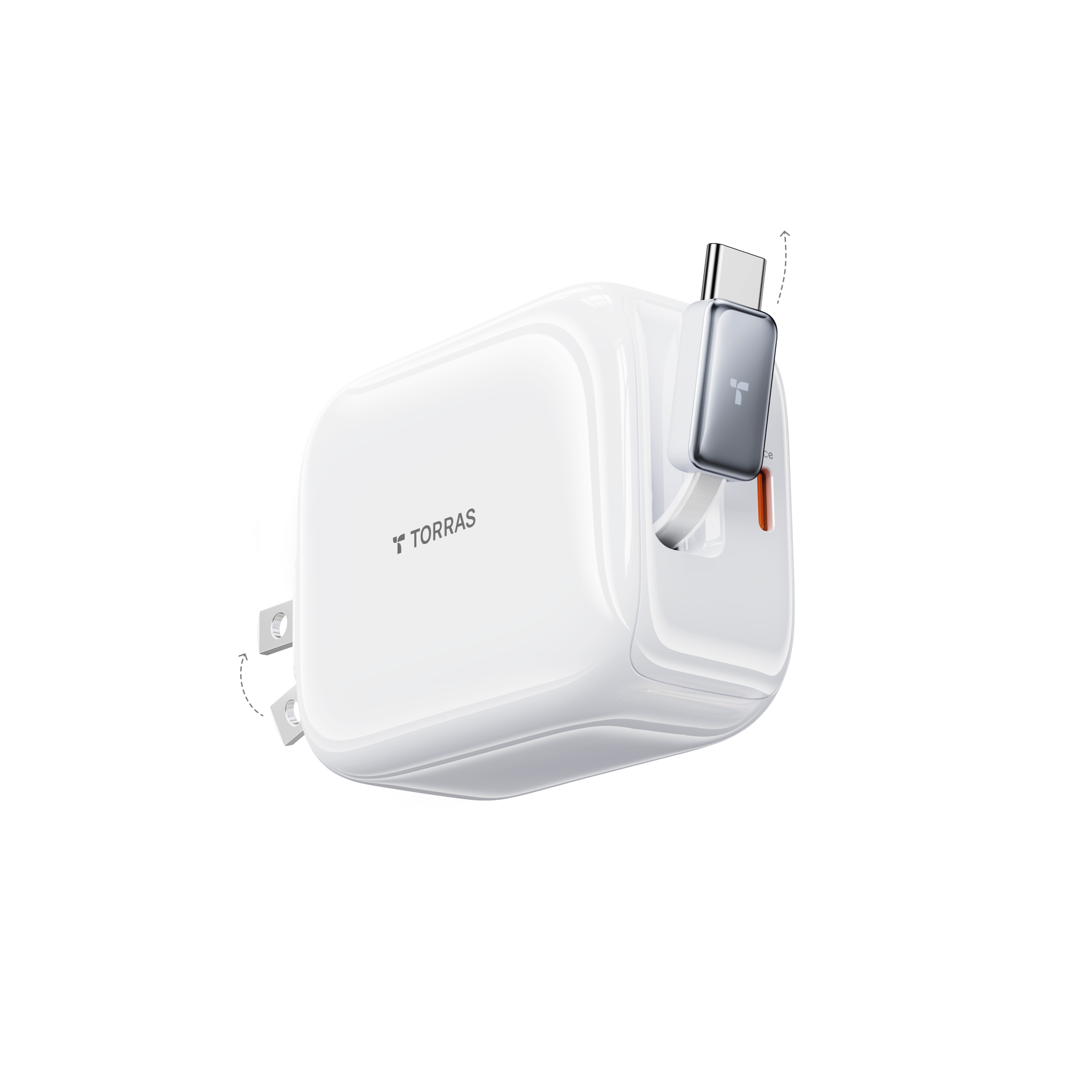 FlexLine 67W Retractable USB-C Charger (US Plug) | TORRAS