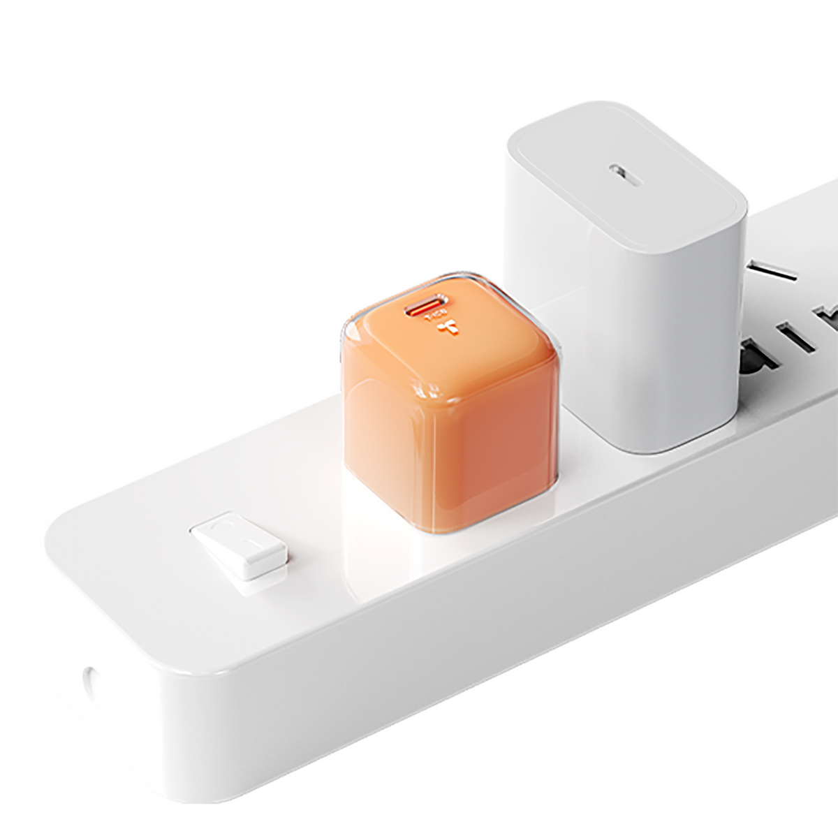 TORRAS IceNano FoldPro 45W USB-C fast charging adapter, orange cube.