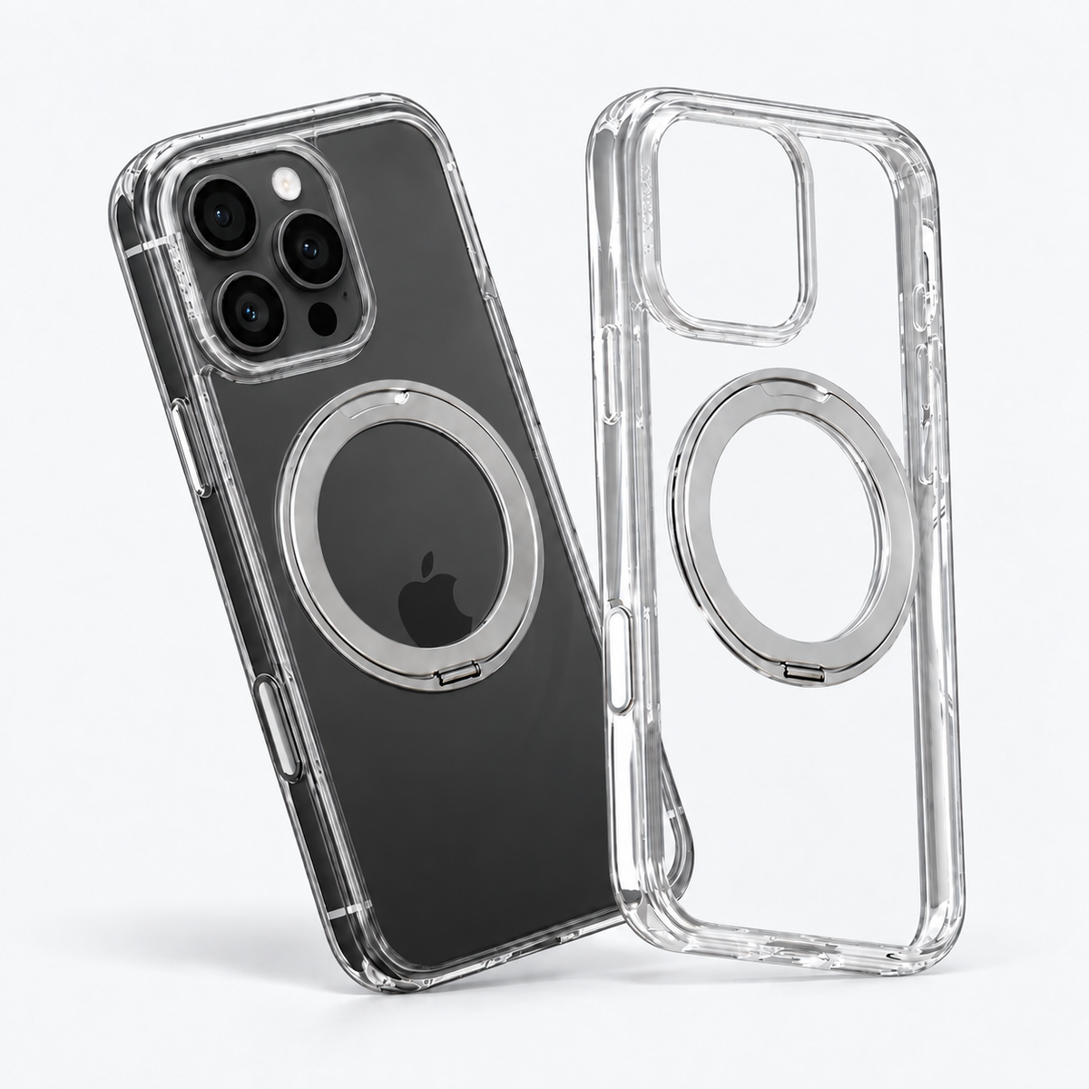 O1S Clear case on iPhone 16 Pro Max Black Titanium
