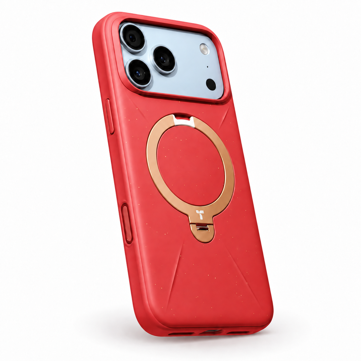 Q3 Pro Radiant Red case with Glacier phone