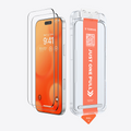 TORRAS GlassGo tempered glass screen protector for iPhone 17, shown with installation packaging.