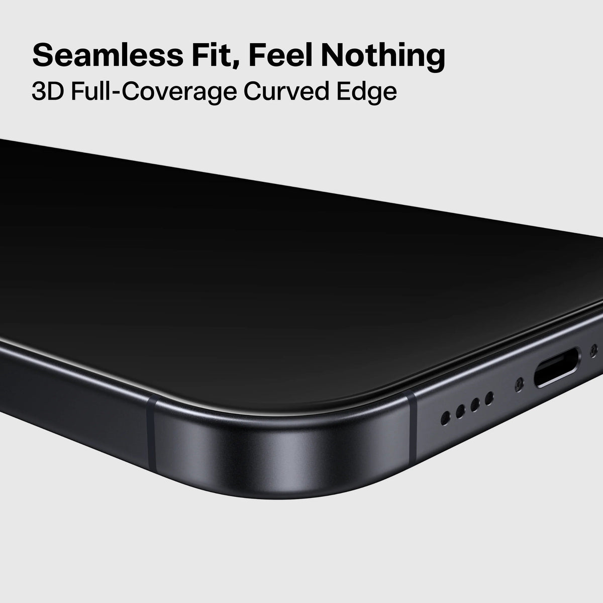 OrigArmor 3D Full-Coverage Curved Edge screen protector for iPhone 16 Pro Max.