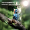 OrigArmor screen protector for iPhone 16 Pro Max with maximized clarity and enhanced light transmittance.