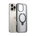 TORRAS Ostand Q3 Spin case for iPhone 16 Pro Max: transparent with magnetic spin stand.