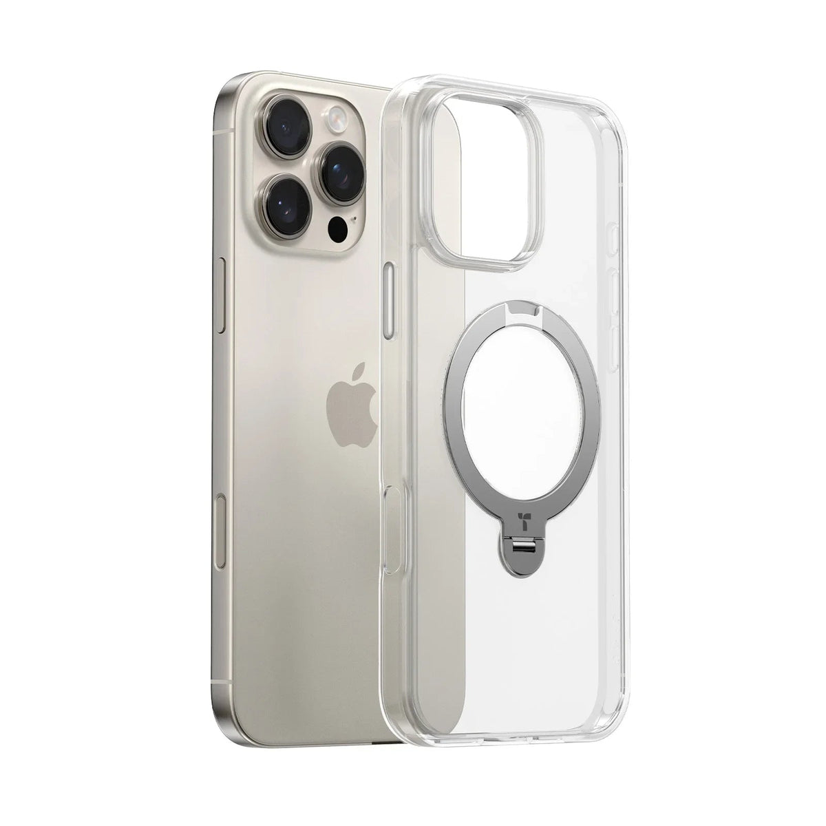 TORRAS Ostand Q3 Spin clear magnetic stand case for iPhone 16 Pro