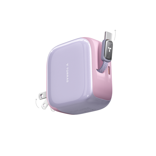 [US Plug] FlexLine Pro Retractable Fast Charger 60W